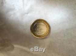 Une pièce de 1 euro très rare avec un défaut de fabrication qui date de 2001