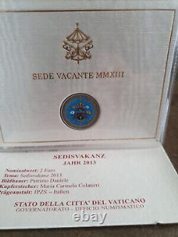 Vatican 2013 2 Euros Sede Vacant Colorise Tres Rare