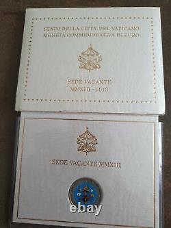 Vatican Sede Vacant 2013 2 Euro Colorise Tres Rare