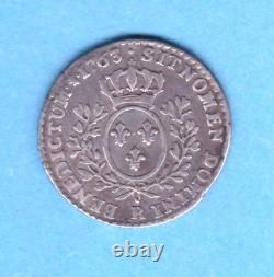 (roy 44)louis XV Dixième D' Écu Au Bandeau 1763 R (orléans) Très Rare (r4)